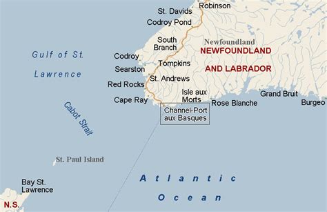 port aux basques newfoundland map